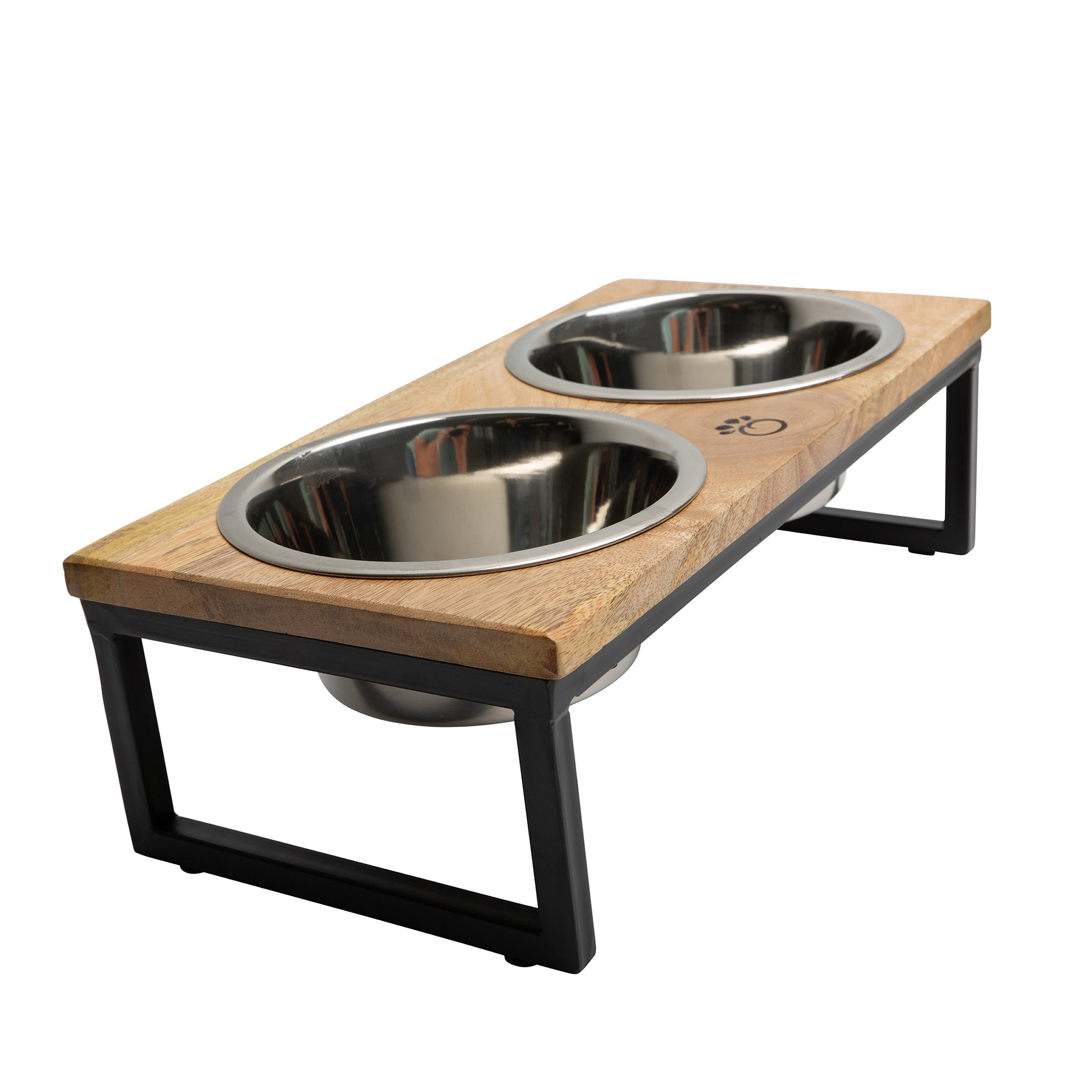 Elevate Your Pet's Dining Experience with Our Wood & Metal Elevated Feeder